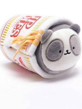 Anirollz Plush Panda in Nissin Ramen Noodle Cup Kids Toy Stuffed Animal